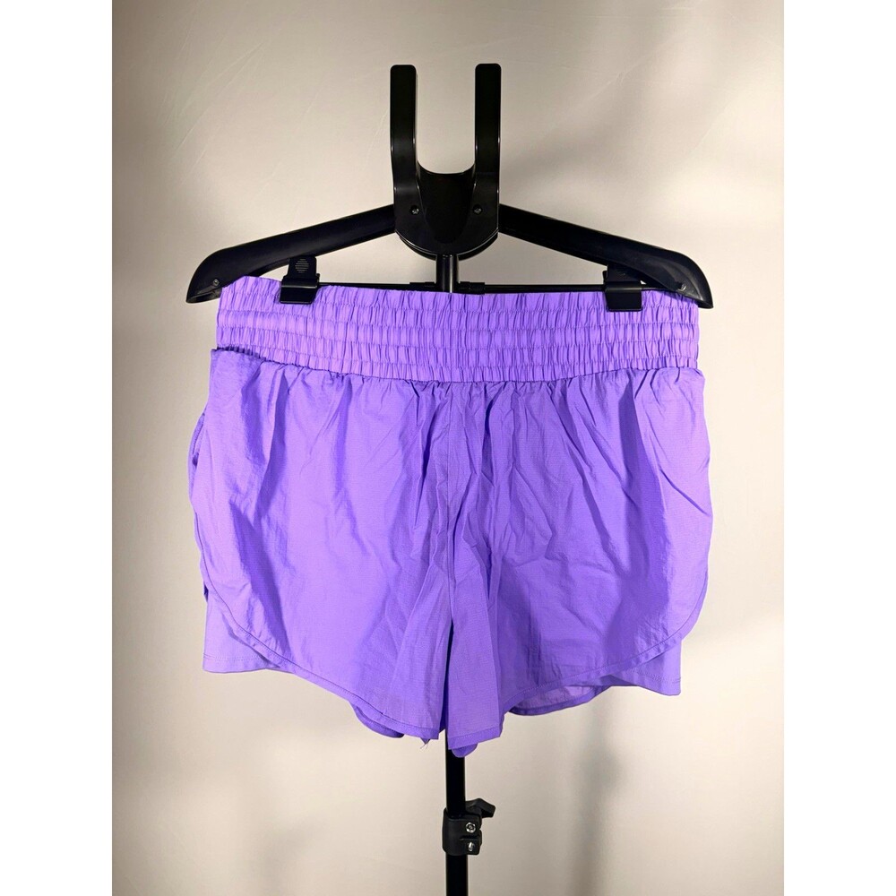 All in Motion Women's Purple Athletic Activewear Shorts L Elastic Waist Solid